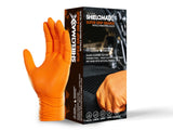 EnSure® SHIELDMAXX® Heavy Duty Diamond Grip Textured Powder Free Orange Nitrile Gloves (Case of 1,000) - 8.0 Mil