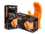 EnSure® SHIELDMAXX® Heavy Duty Diamond Grip Textured Powder Free Orange Nitrile Gloves (Case of 1,000) - 8.0 Mil