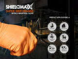 EnSure® SHIELDMAXX® Heavy Duty Diamond Grip Textured Powder Free Orange Nitrile Gloves (Case of 1,000) - 8.0 Mil